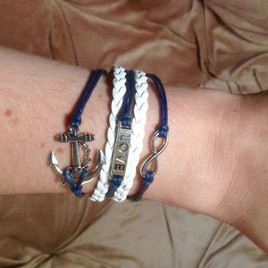 NWOT Love Anchor Infinity Bracelet